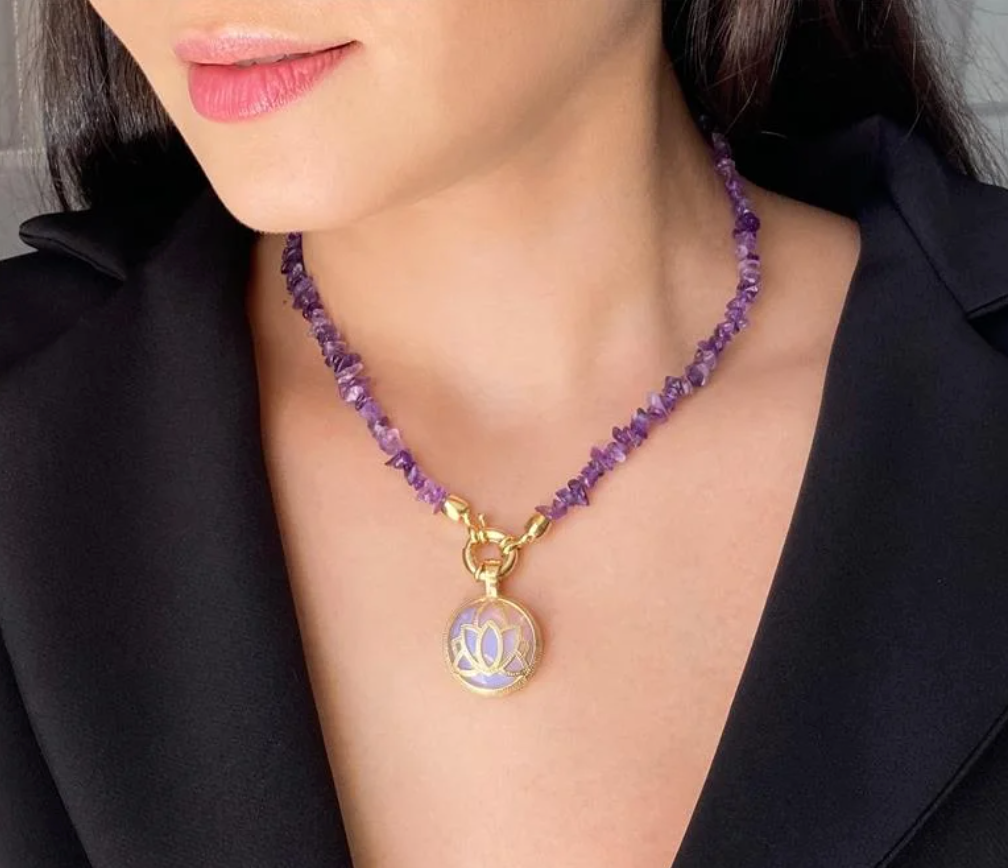Collana con pietre naturali ghiaia