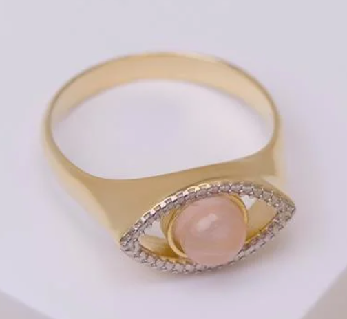 Anello placcato oro Occhio Greco
