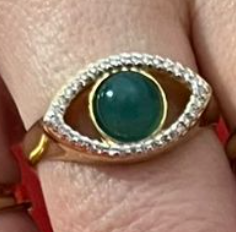 Anello placcato oro Occhio Greco