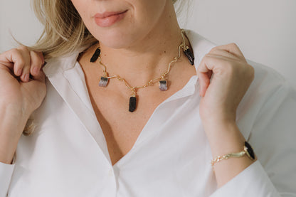 Collana placcata oro pendenti Rarità