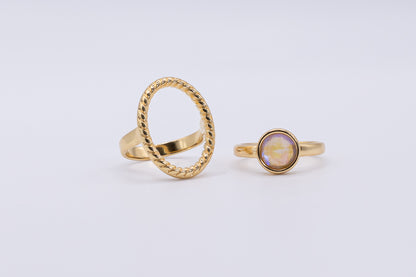Anello 3 in 1 placcato oro